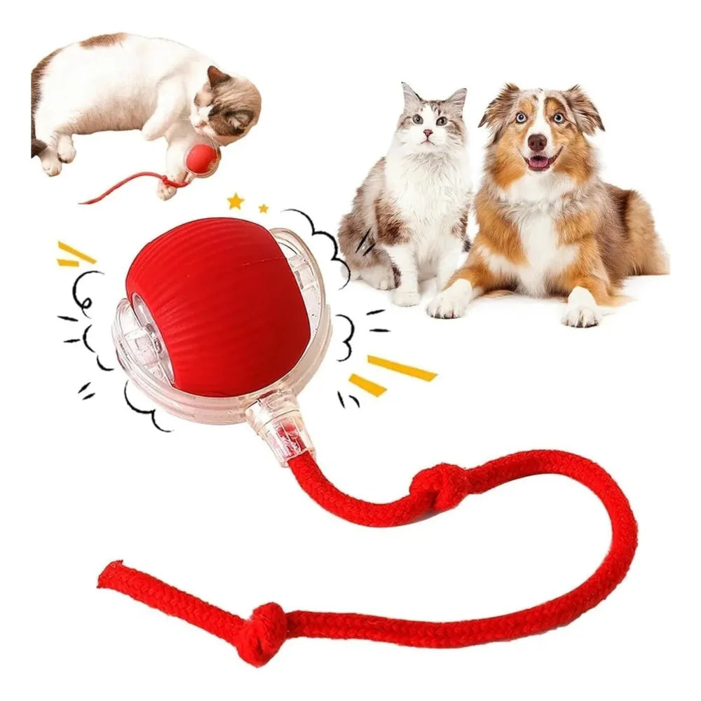 Bola Interativa Inteligente para Cães e Gatos com LED e Movimento Automático 360°