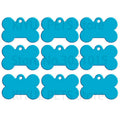 Wholesale 100Pcs Bone Dog ID Tag Engraving Pet Dog ID Tags Collars Bone Name Number Tags Customized Anodizing Aluminum Puppy Tag