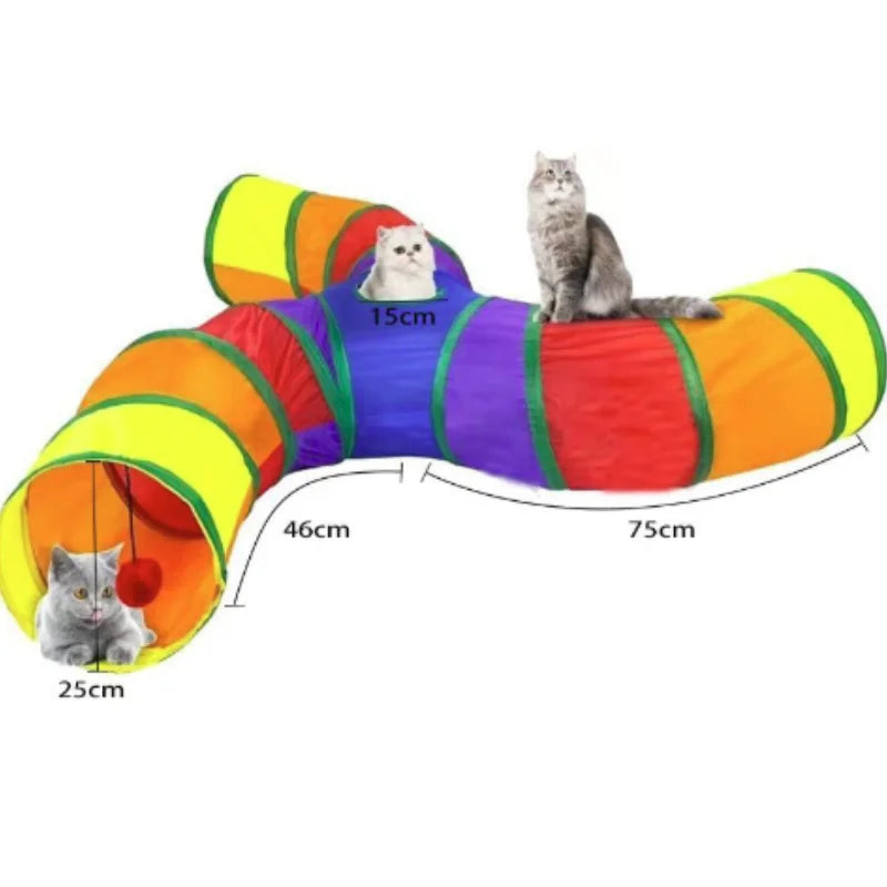 Foldable Cat Tunnel, Interactive Toy Against Feline Boredom