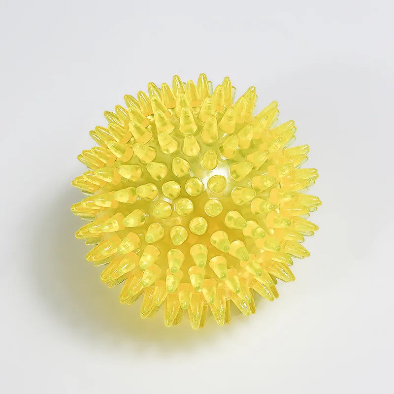 Bola de Borracha com Apito para Cães e Gatos, Brinquedo Mastigável para Limpeza dos Dentes