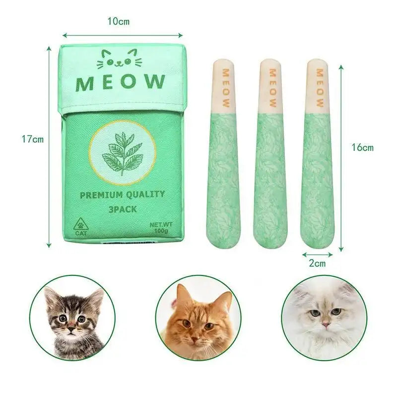 Brinquedo Mastigável de Menta para Gatos, Limpeza Dental e Alívio de Ansiedade