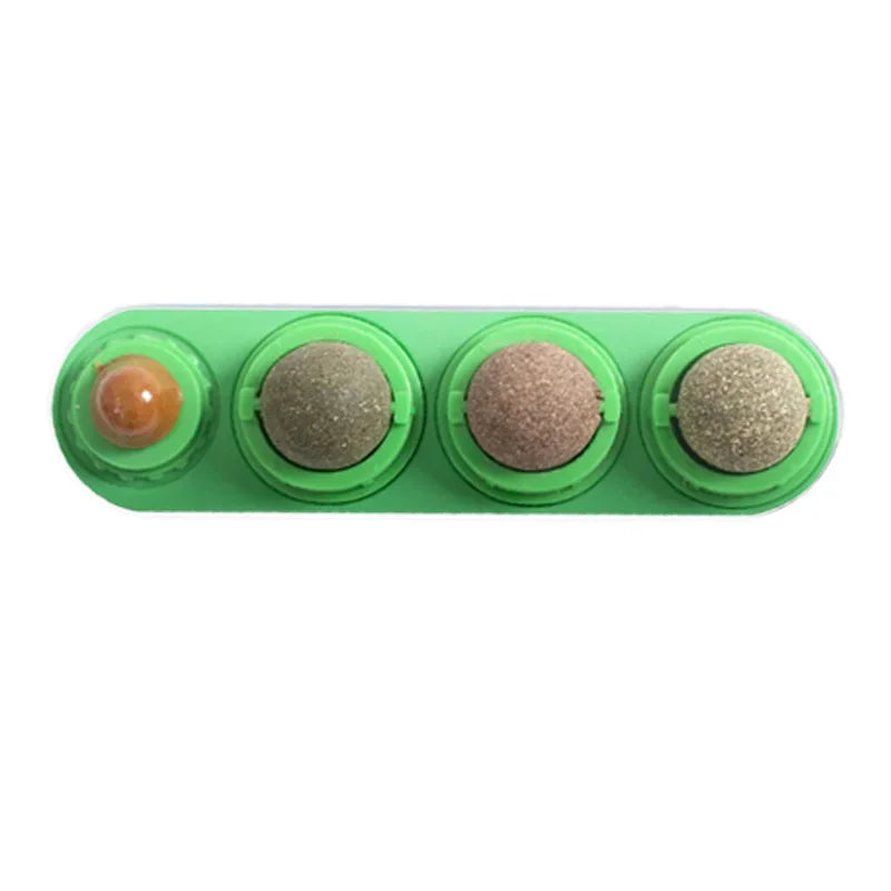 4-in-1 Rotating Catnip Ball for Cats, Dental Cleaning, and Fun
