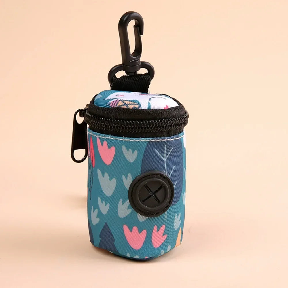 Dispenser Portátil de Sacos Higiênicos para Cães, com Zíper, Ideal para Passeios