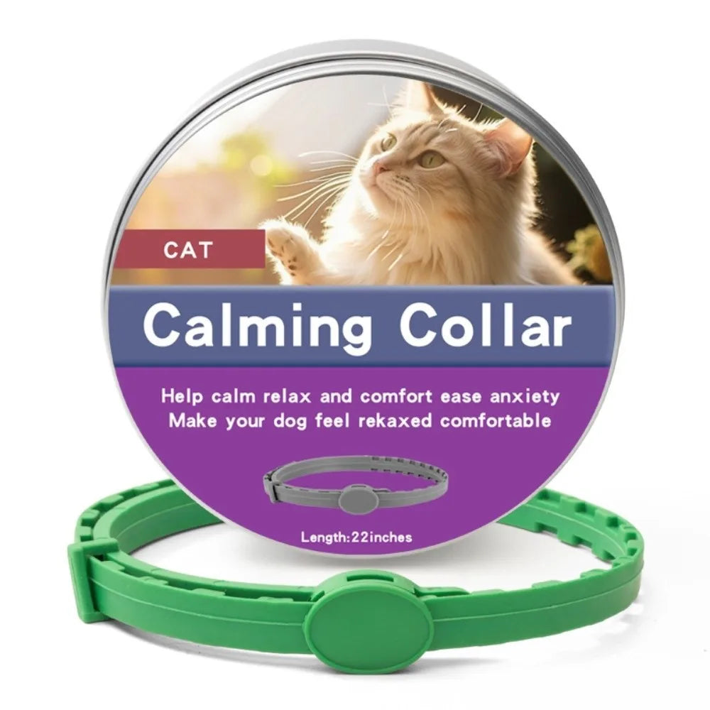 56/72cm Retractable Dog Calming Collar Anxiety Relief Antiparasitic Pet Anxiety Collar Insect Prevention Anti-mosquitoes