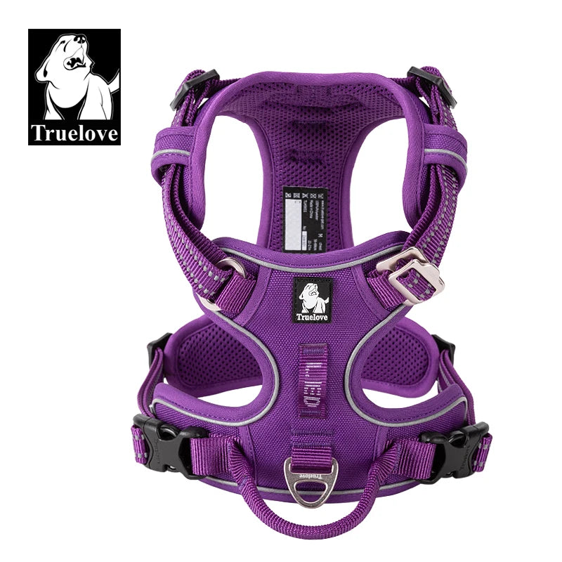 Truelove Pet Harness Fashionable Nylon Durable Dog Harness Reflective Breathable Padded Training Vest Luxury Pet Accessories
