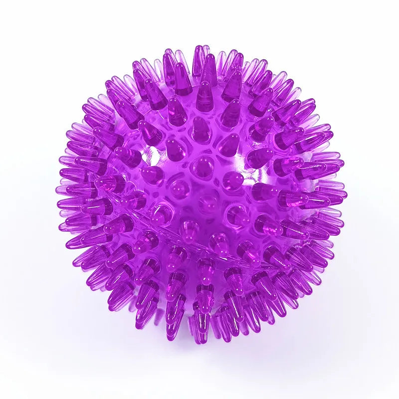 Bola de Borracha com Apito para Cães e Gatos, Brinquedo Mastigável para Limpeza dos Dentes