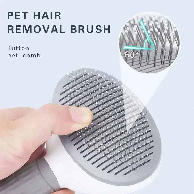 Self-Cleaning Brush for Dogs and Cats, Removes Hair and Knots