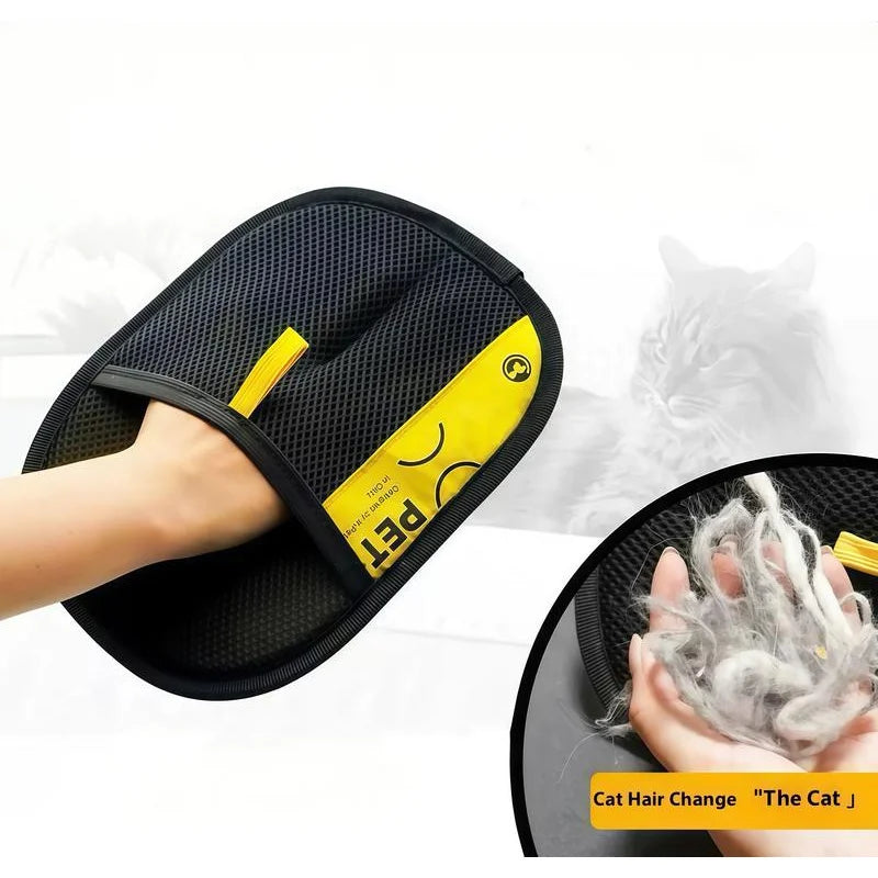 Luva Removedora de Pelos Eletrostática para Cães e Gatos, Reutilizável com Rolo Removedor 2 em 1