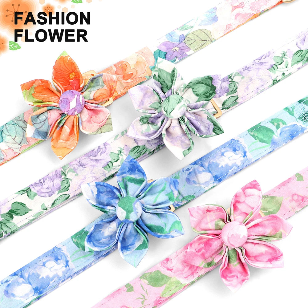 Coleira de Nylon Personalizada para Cães com Estampa Fofa, Gravação Grátis de Identificação, Ajustável