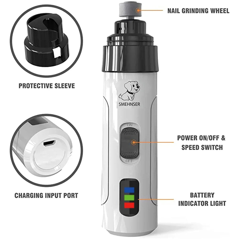 Electric Nail Clipper for Dogs and Cats, Professional USB Rechargeable Grinder