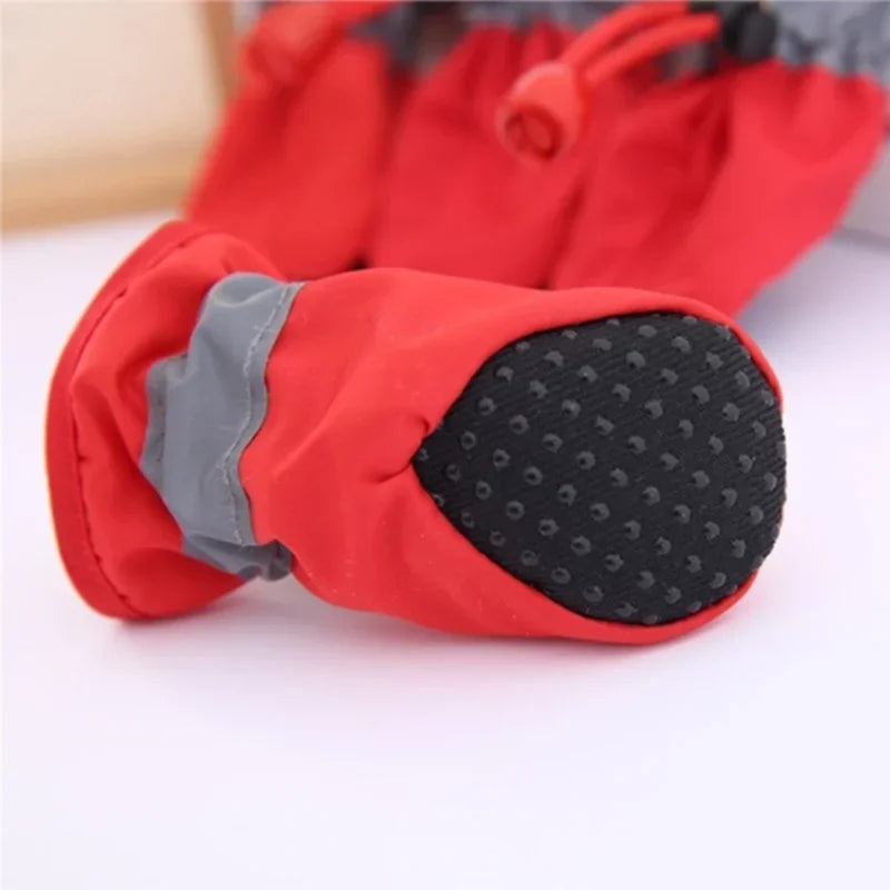 Kit 4 Sapatinhos Impermeáveis Antiderrapantes para Cães Pequenos e Filhotes