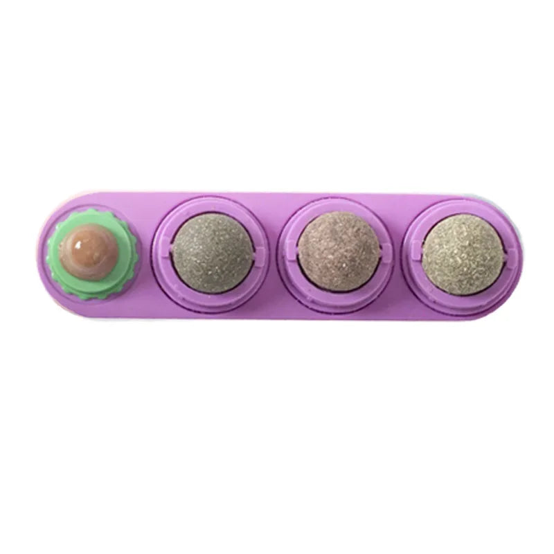 4-in-1 Rotating Catnip Ball for Cats, Dental Cleaning, and Fun