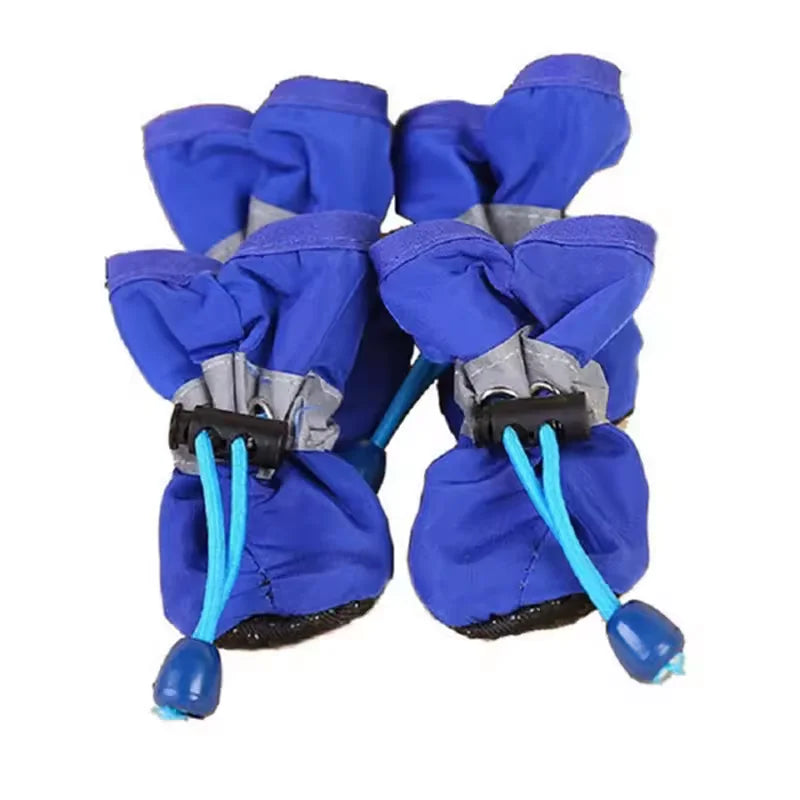 Kit 4 Sapatinhos Impermeáveis Antiderrapantes para Cães Pequenos e Filhotes