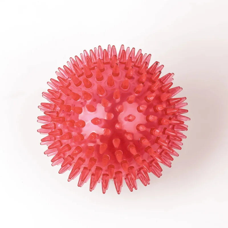 Bola de Borracha com Apito para Cães e Gatos, Brinquedo Mastigável para Limpeza dos Dentes