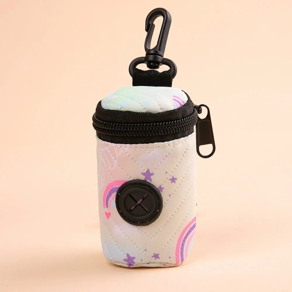 Dispenser Portátil de Sacos Higiênicos para Cães, com Zíper, Ideal para Passeios