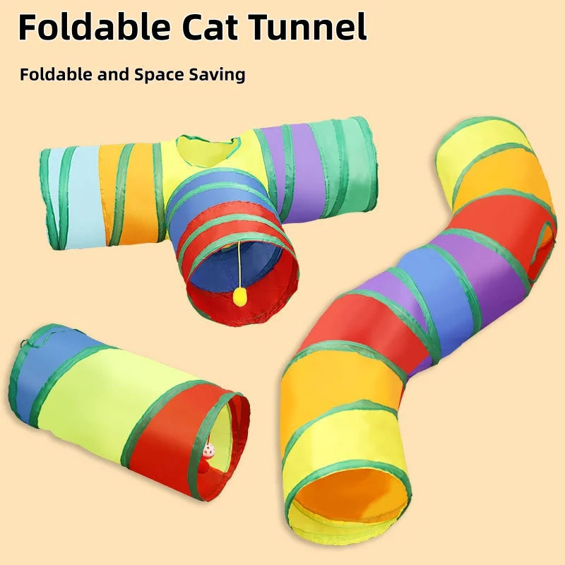 Foldable Cat Tunnel, Interactive Toy Against Feline Boredom