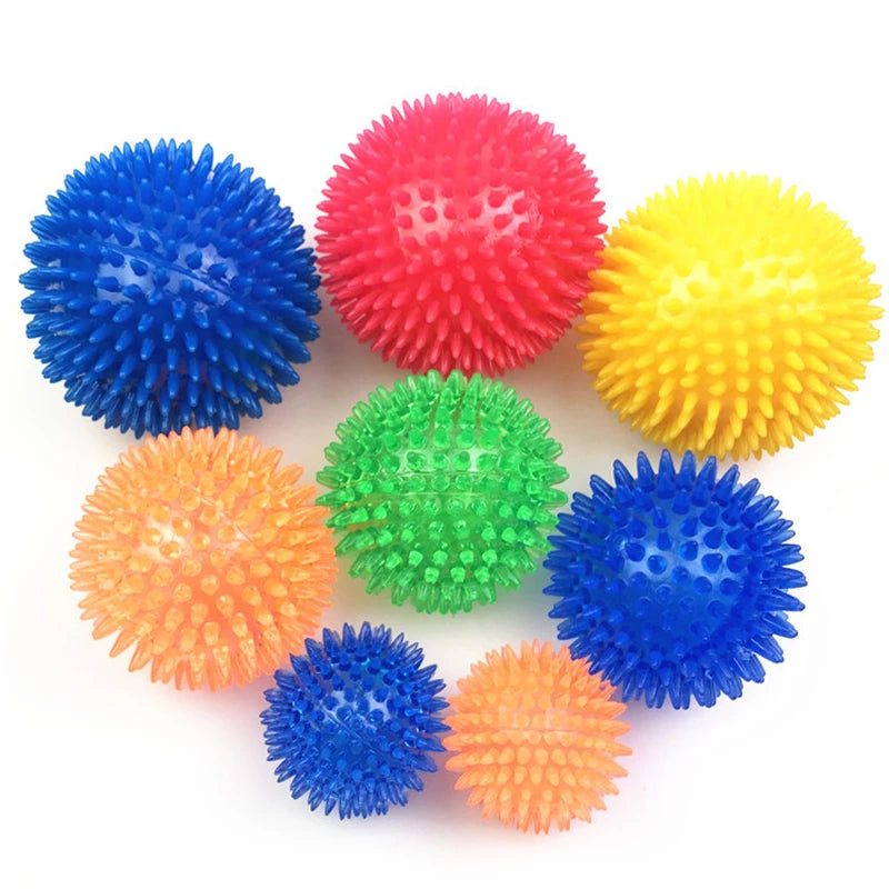 Bola de Borracha com Apito para Cães e Gatos, Brinquedo Mastigável para Limpeza dos Dentes
