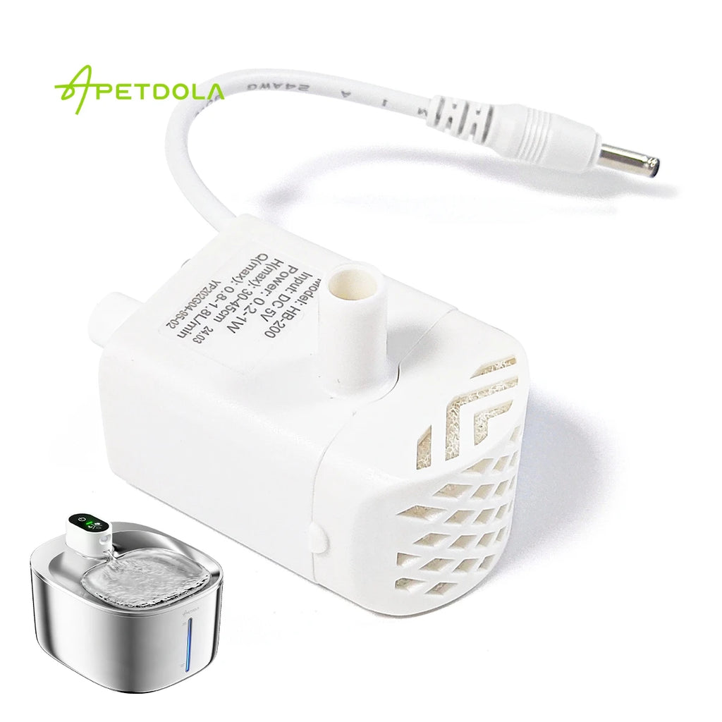 APETDOLA Pet Water Fountain Anti-dry Burning Motor Water Pump For 4L Stainless Steel Cat Water Fountain FS10pro