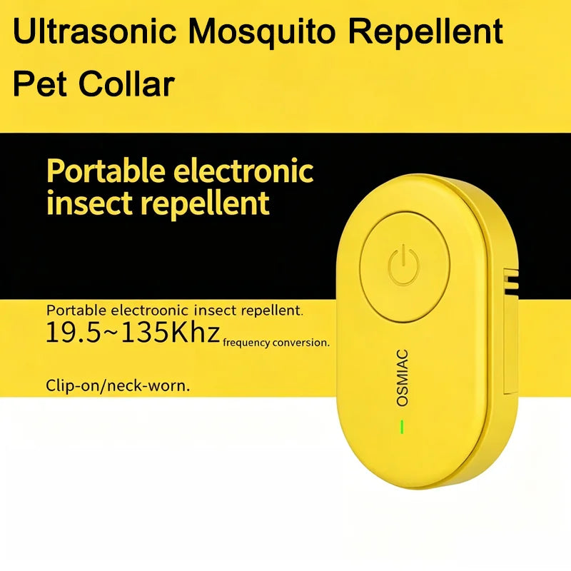 Coleira Ultrassônica Portátil Repelente de Pulgas, Carrapatos e Mosquitos para Cães e Gatos
