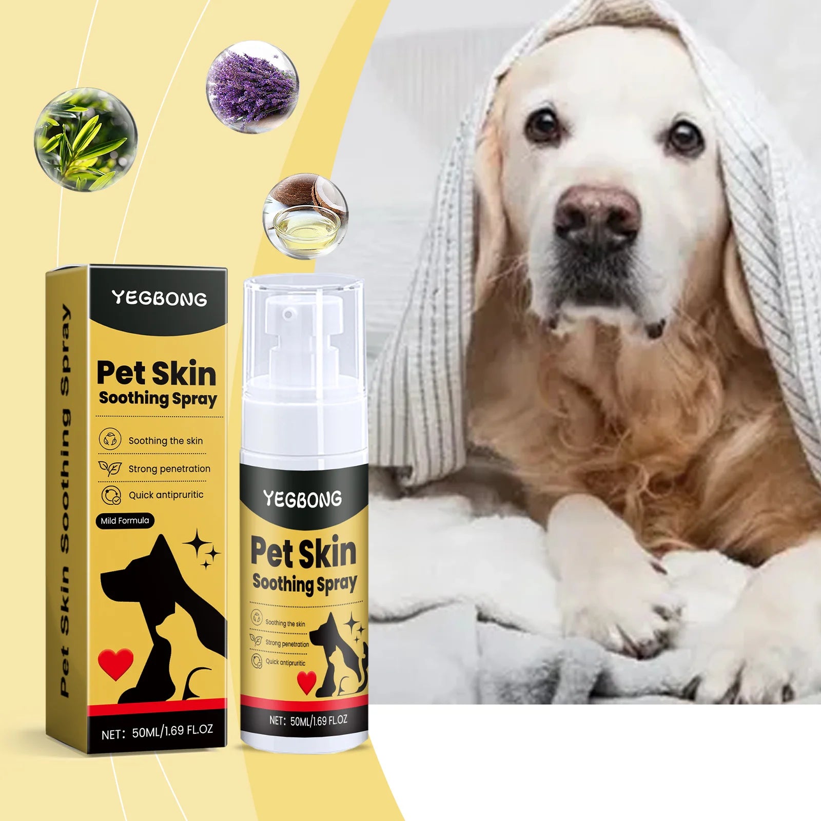 Spray Dermatológico para Cães e Gatos, Alivia Coceira e Controla Pulgas e Piolhos