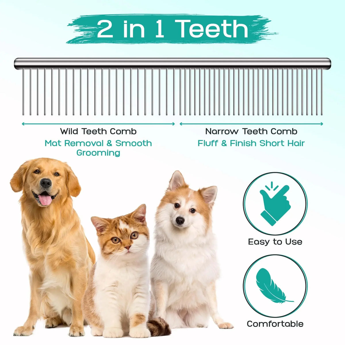 Kit Tesouras Profissionais 5 em 1 para Tosa de Cães e Gatos, Aço Inoxidável com Ponta de Segurança