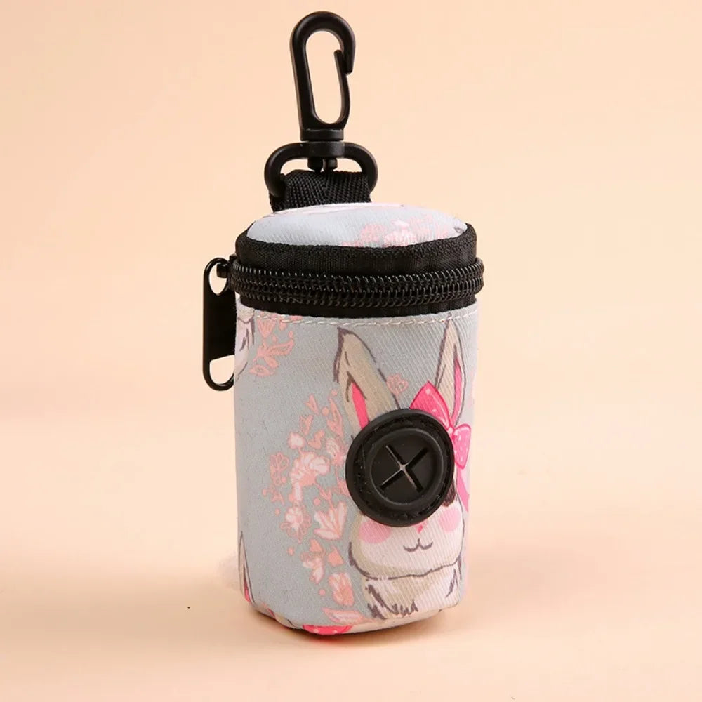 Dispenser Portátil de Sacos Higiênicos para Cães, com Zíper, Ideal para Passeios