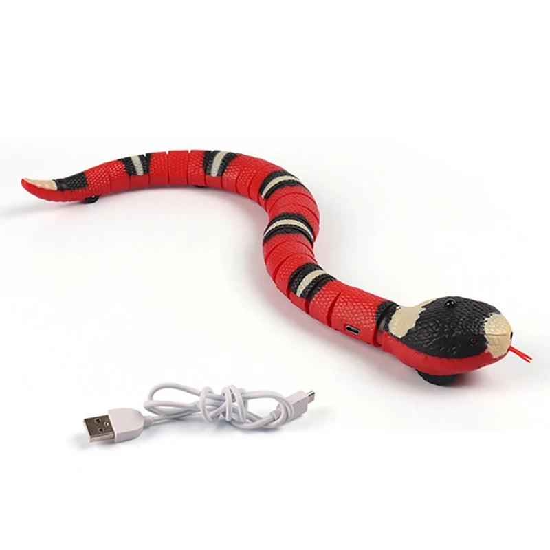 Brinquedo Automático Cobra Interativa para Gatos, Sensor Inteligente, Recarregável via USB