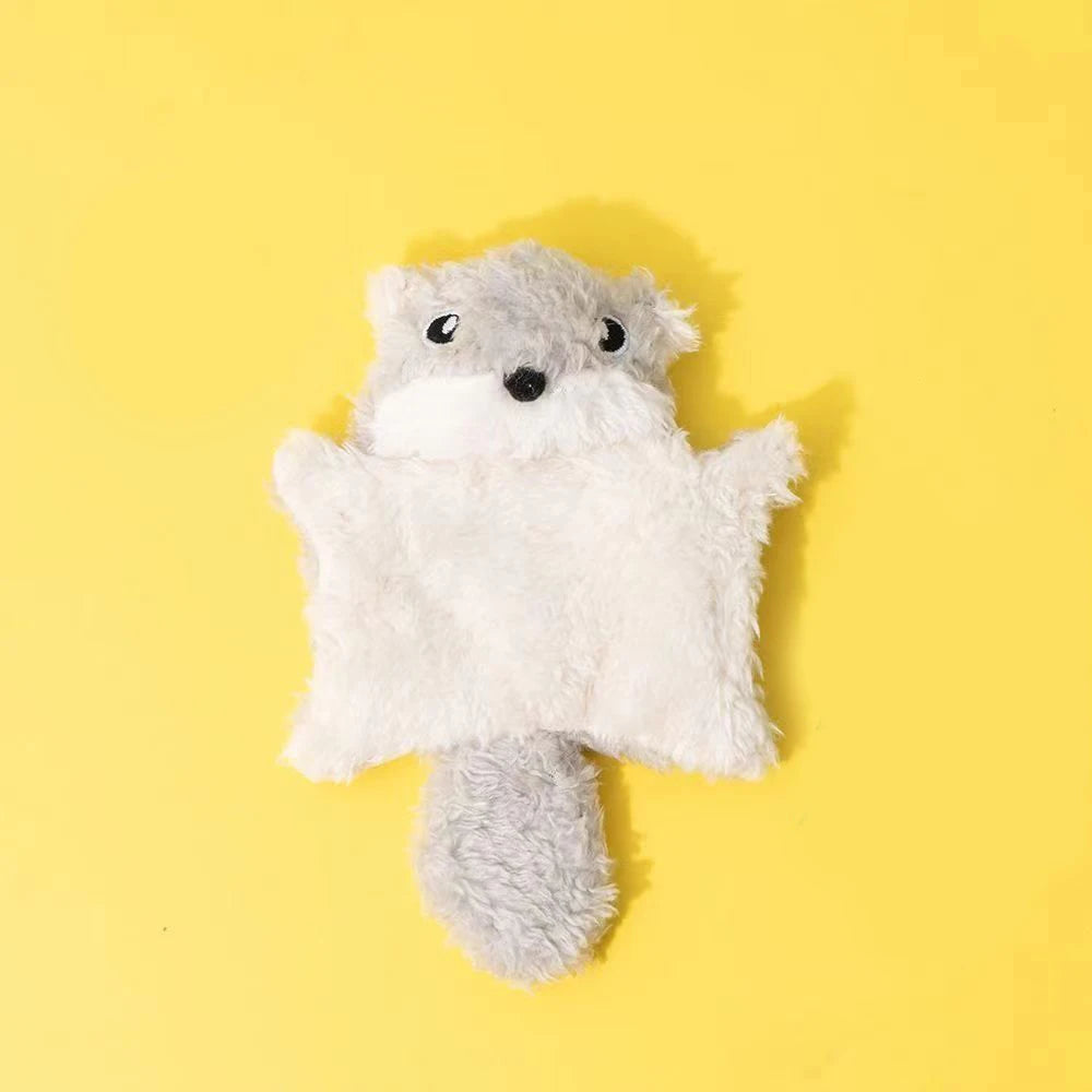 Brinquedo Interativo para Gatos em Formato de Esquilo Voador, com Apito