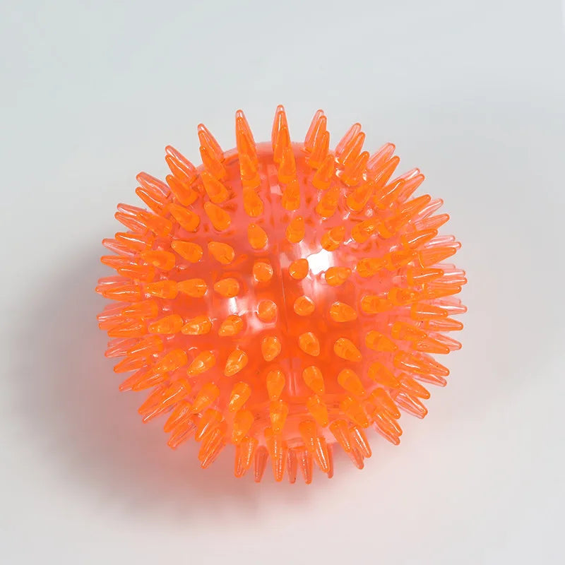 Bola de Borracha com Apito para Cães e Gatos, Brinquedo Mastigável para Limpeza dos Dentes