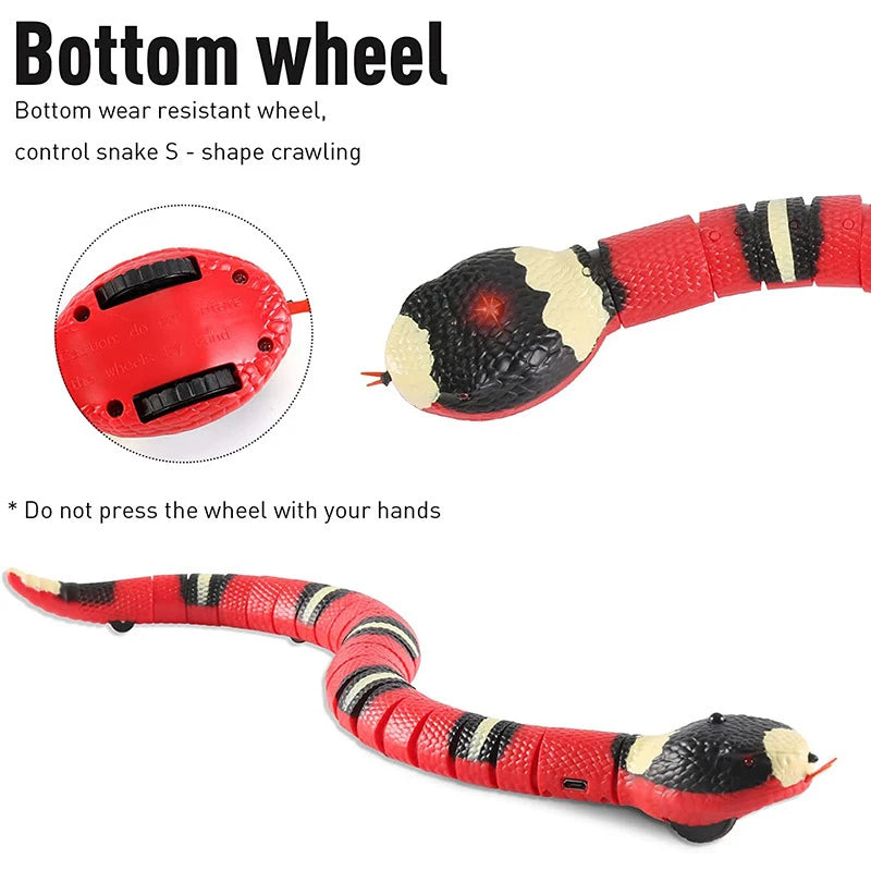 Brinquedo Automático Cobra Interativa para Gatos, Sensor Inteligente, Recarregável via USB
