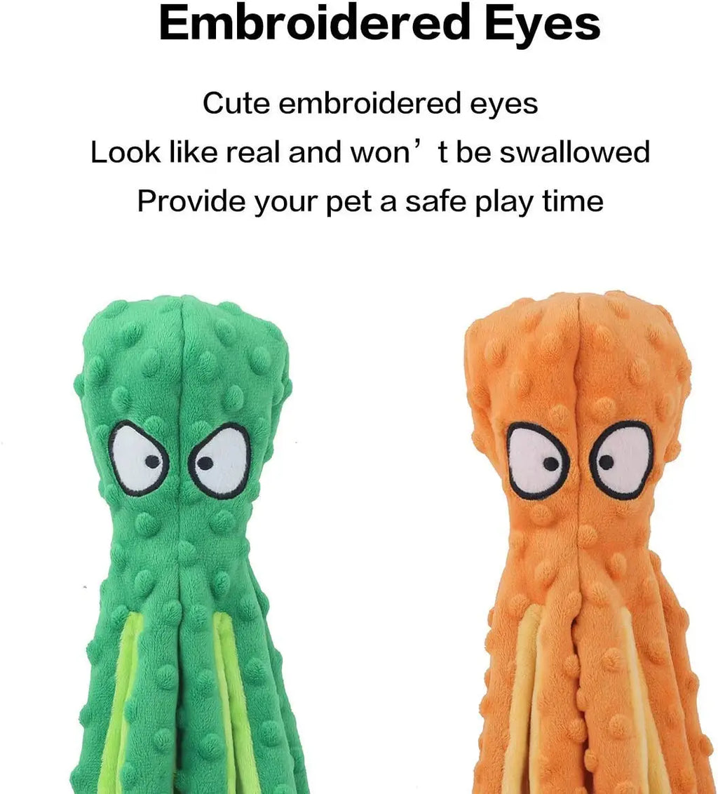 Pet Plush Dog Toy Voice Octopus Shell Puzzle Toy Bite Resistant Interactive Pet Dog Teeth Cleaning Chew Toy Pet Supplies