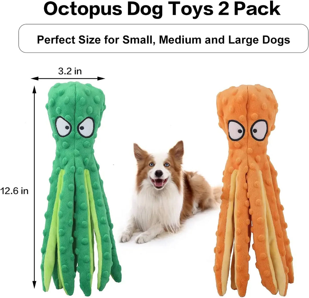 Pet Plush Dog Toy Voice Octopus Shell Puzzle Toy Bite Resistant Interactive Pet Dog Teeth Cleaning Chew Toy Pet Supplies