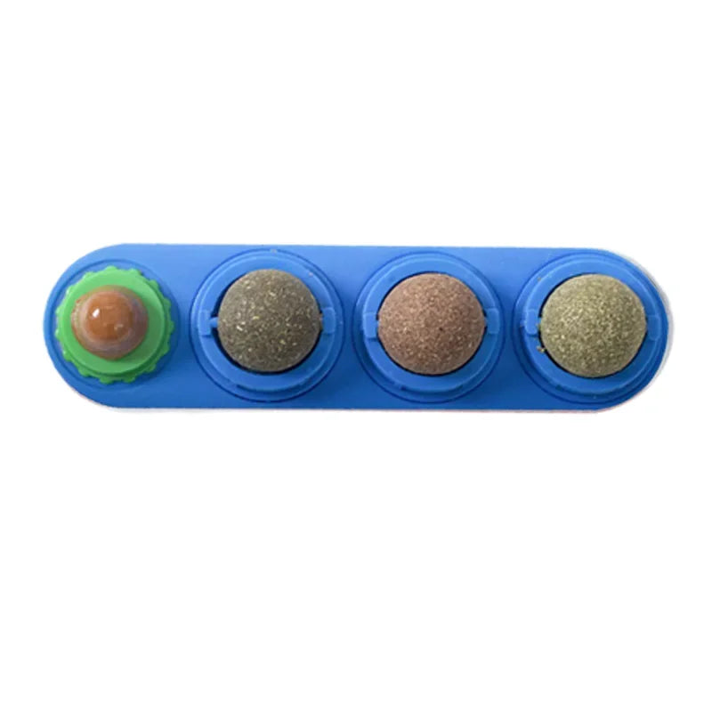 4-in-1 Rotating Catnip Ball for Cats, Dental Cleaning, and Fun