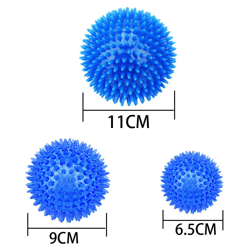 Bola de Borracha com Apito para Cães e Gatos, Brinquedo Mastigável para Limpeza dos Dentes