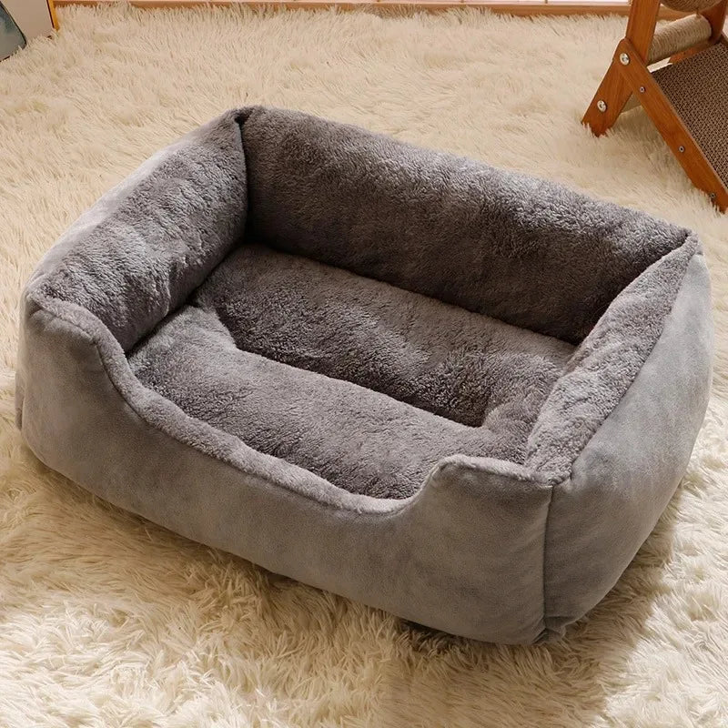 Cama Cesto Almofadada para Gatos e Cães, Pelúcia Macia Inverno