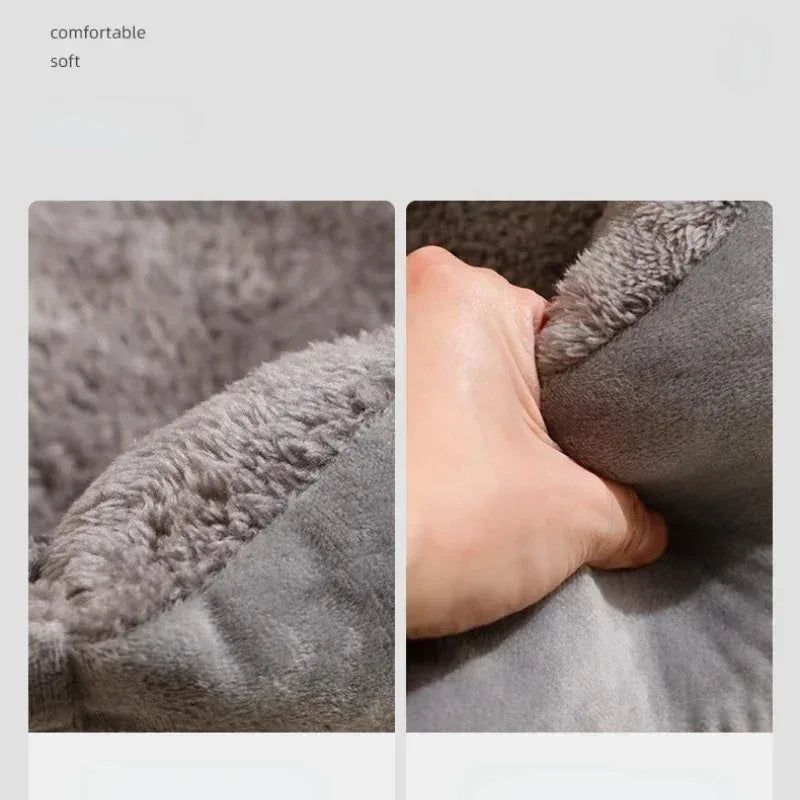 Cama Cesto Almofadada para Gatos e Cães, Pelúcia Macia Inverno