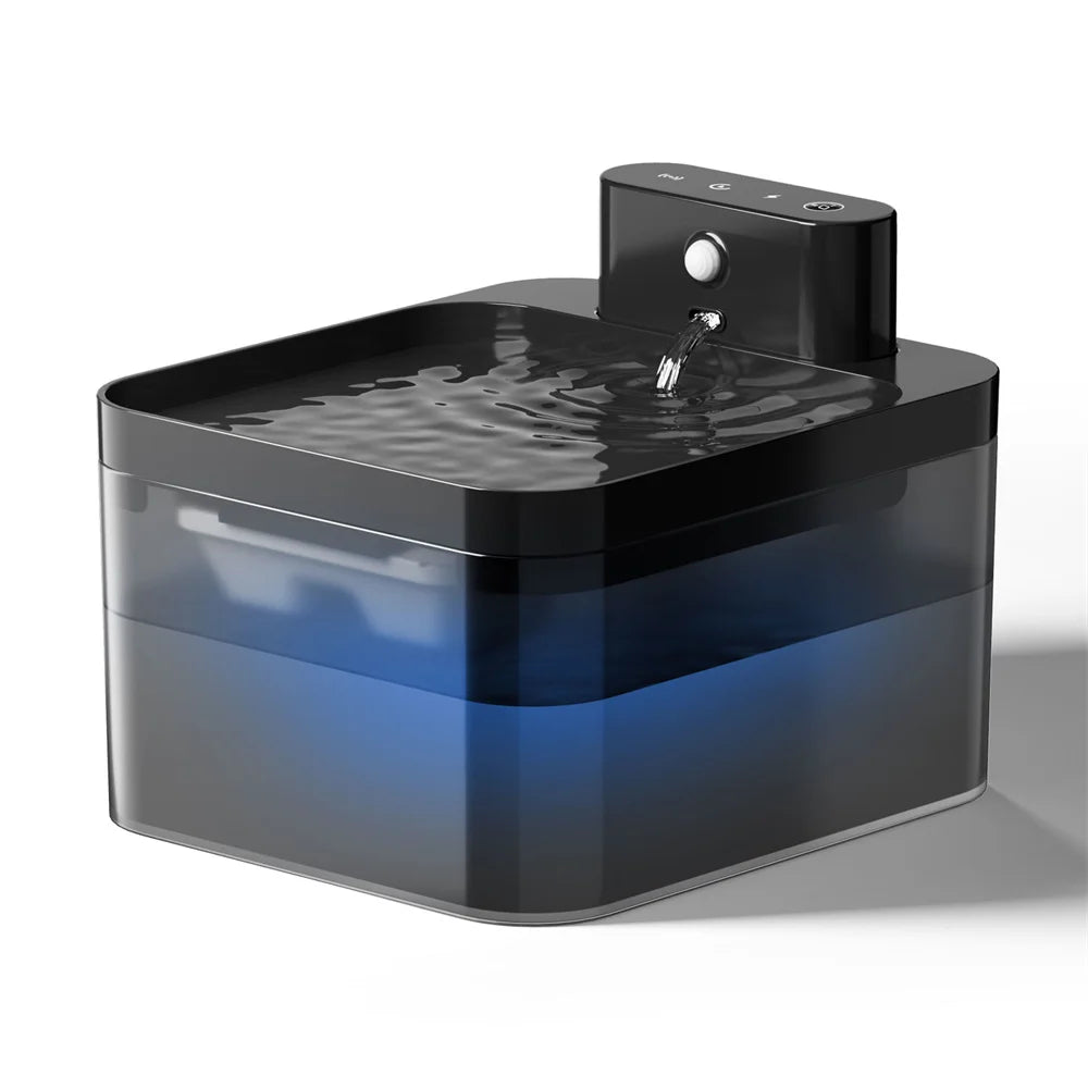 Fonte de Água Automática para Gatos 2,2L, Sem Fio com Sensor de Movimento, Bebedouro para Pets