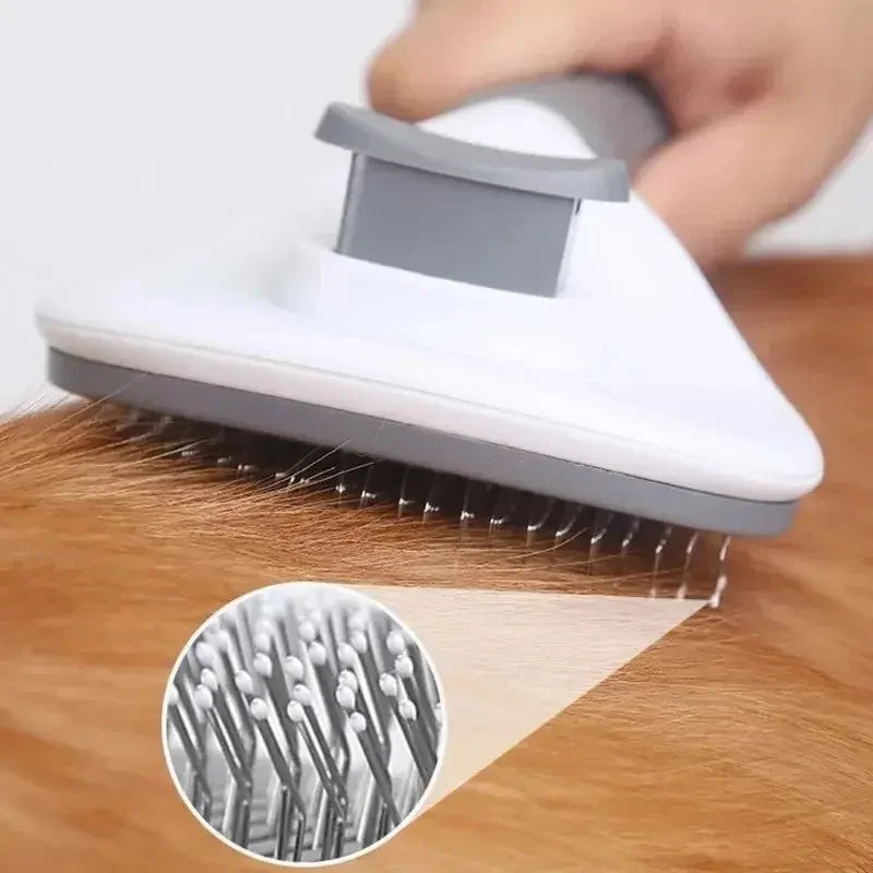 Escova de Autolimpeza para Cães e Gatos, Remove Pelos e Nós
