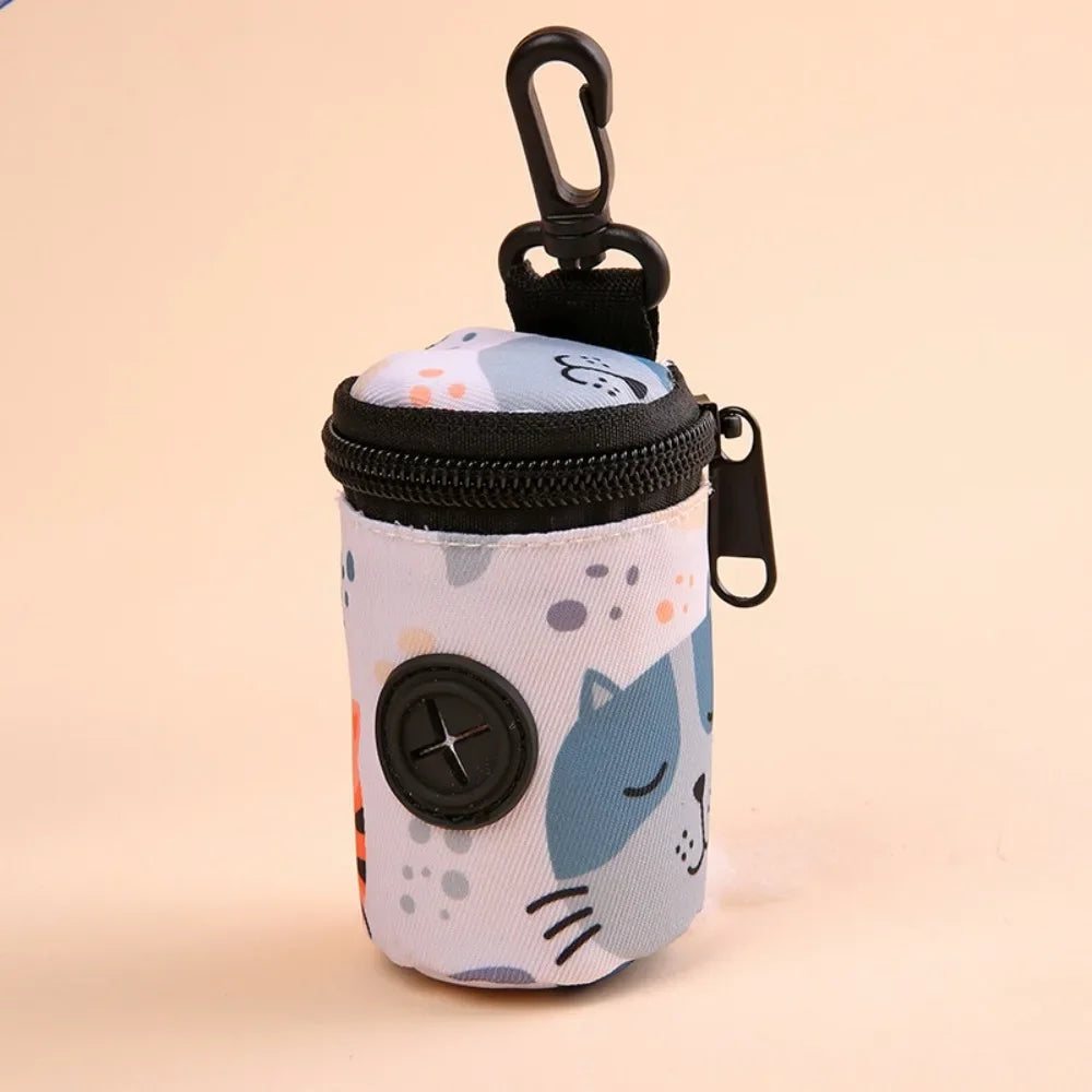 Dispenser Portátil de Sacos Higiênicos para Cães, com Zíper, Ideal para Passeios