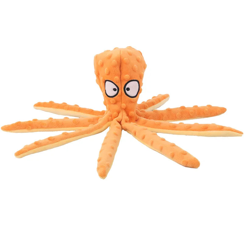 Pet Plush Dog Toy Voice Octopus Shell Puzzle Toy Bite Resistant Interactive Pet Dog Teeth Cleaning Chew Toy Pet Supplies