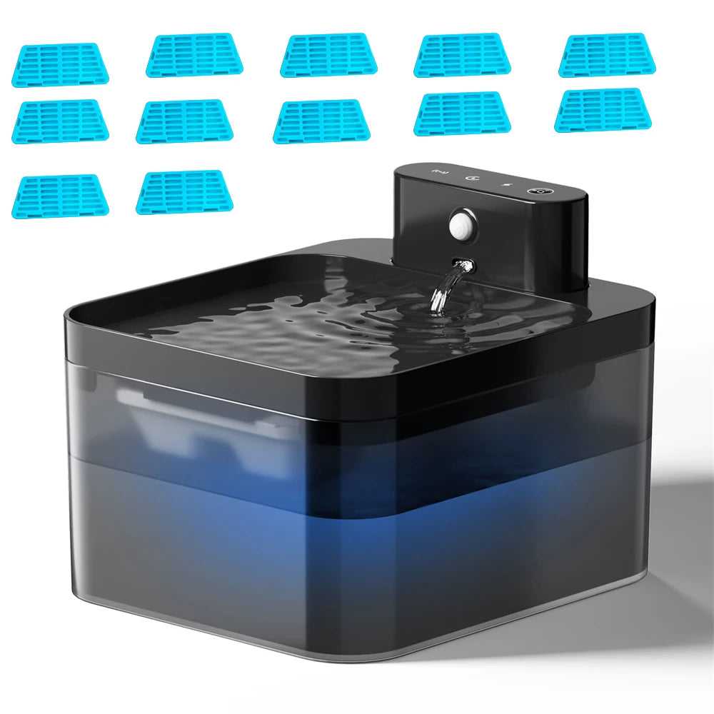 Fonte de Água Automática para Gatos 2,2L, Sem Fio com Sensor de Movimento, Bebedouro para Pets