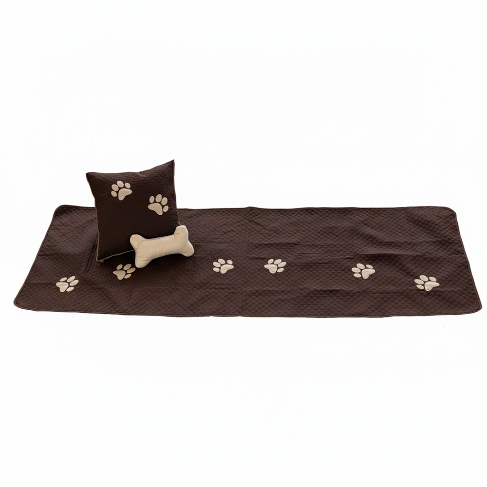 Kit Peseira Pet Impermeável Para Cama Casal Padrão 04 pçs