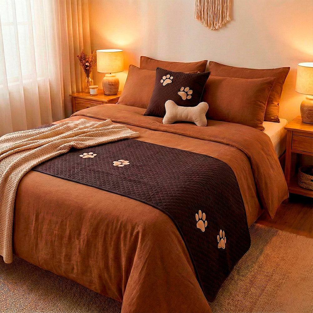 Kit Peseira Pet Impermeável Para Cama Casal Padrão 04 pçs