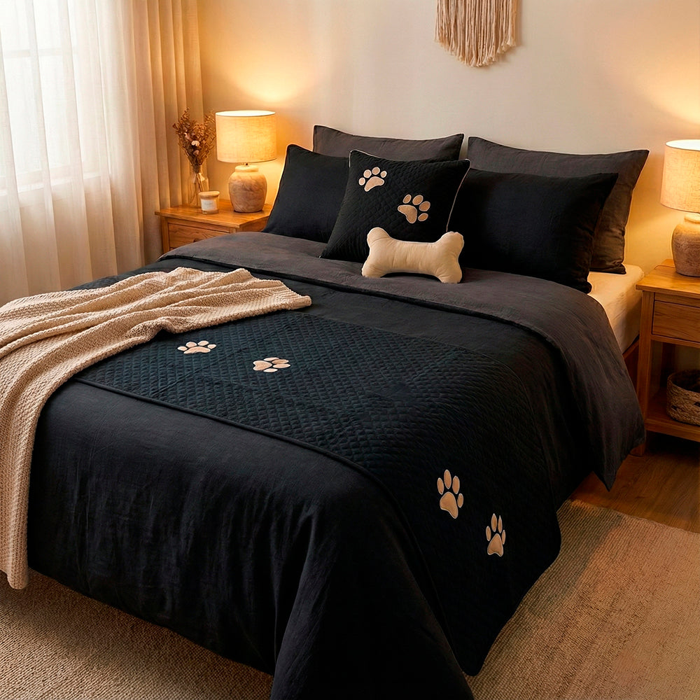 Kit Peseira Pet Impermeável Para Cama Casal Padrão 04 pçs