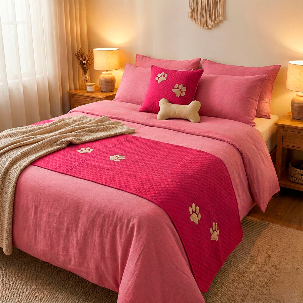 Kit Peseira Pet Impermeável Para Cama Casal Queen 04 pçs