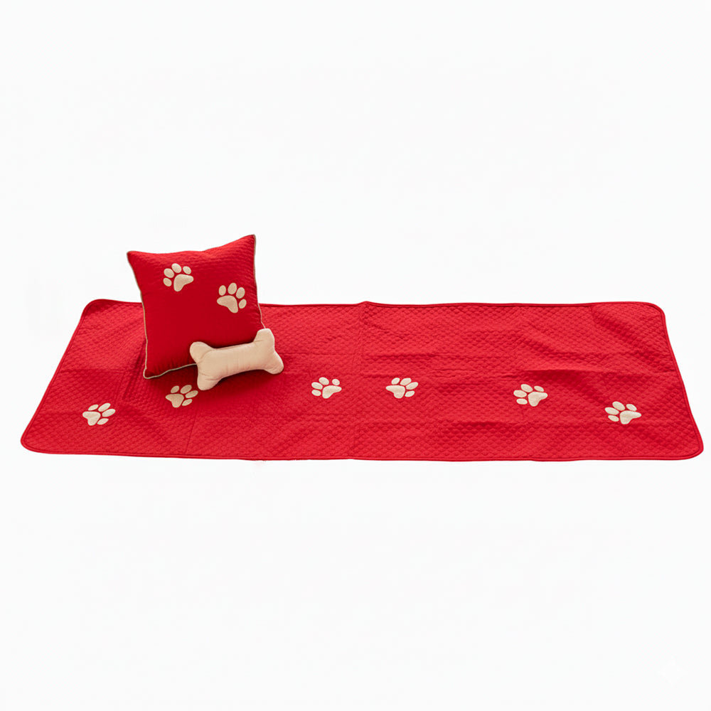 Kit Peseira Pet Impermeável Para Cama Casal Padrão 04 pçs