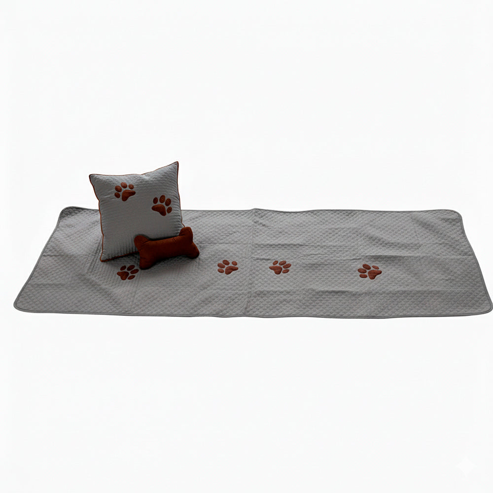 Kit Peseira Pet Impermeável Para Cama Solteiro 04 pçs