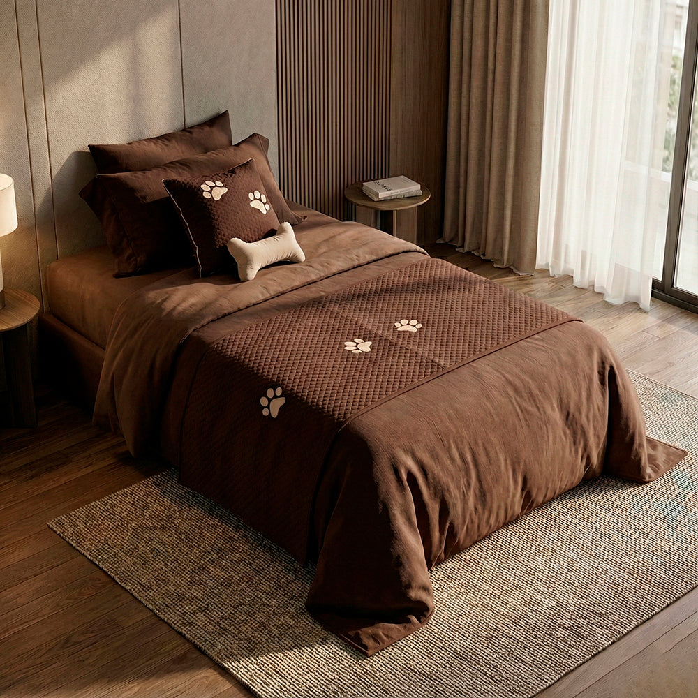 Kit Peseira Pet Impermeável Para Cama Solteiro 04 pçs