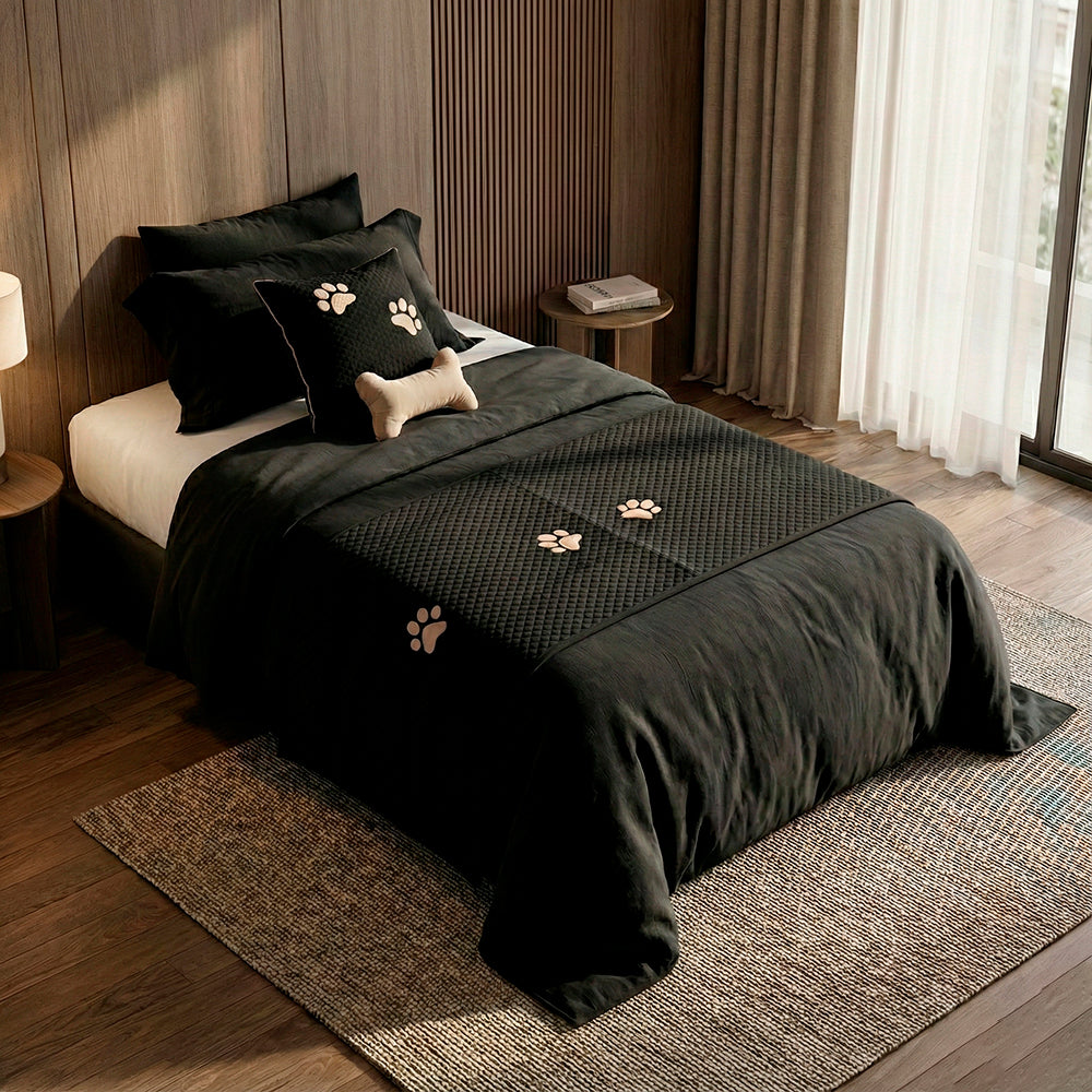 Kit Peseira Pet Impermeável Para Cama Solteiro 04 pçs