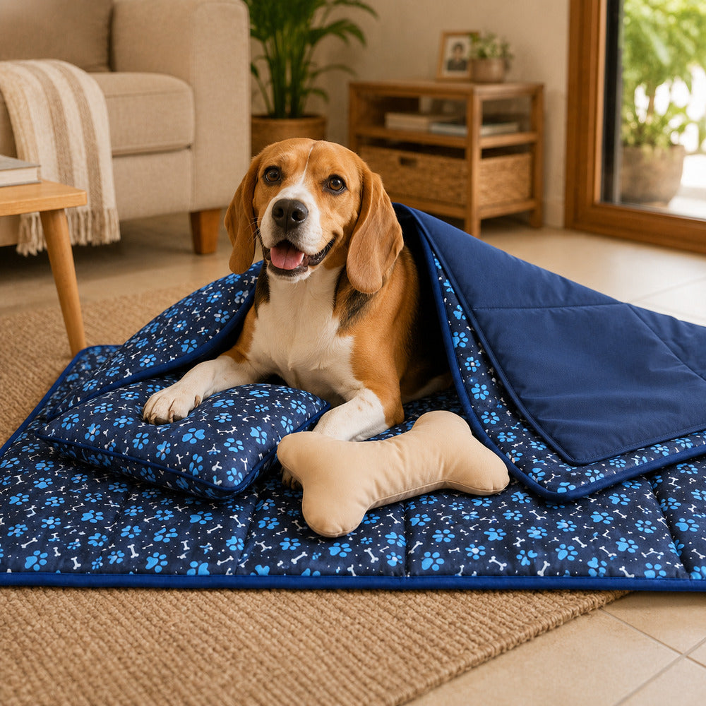Edredom Pet Lexie Dupla Face Estampado 03 pçs